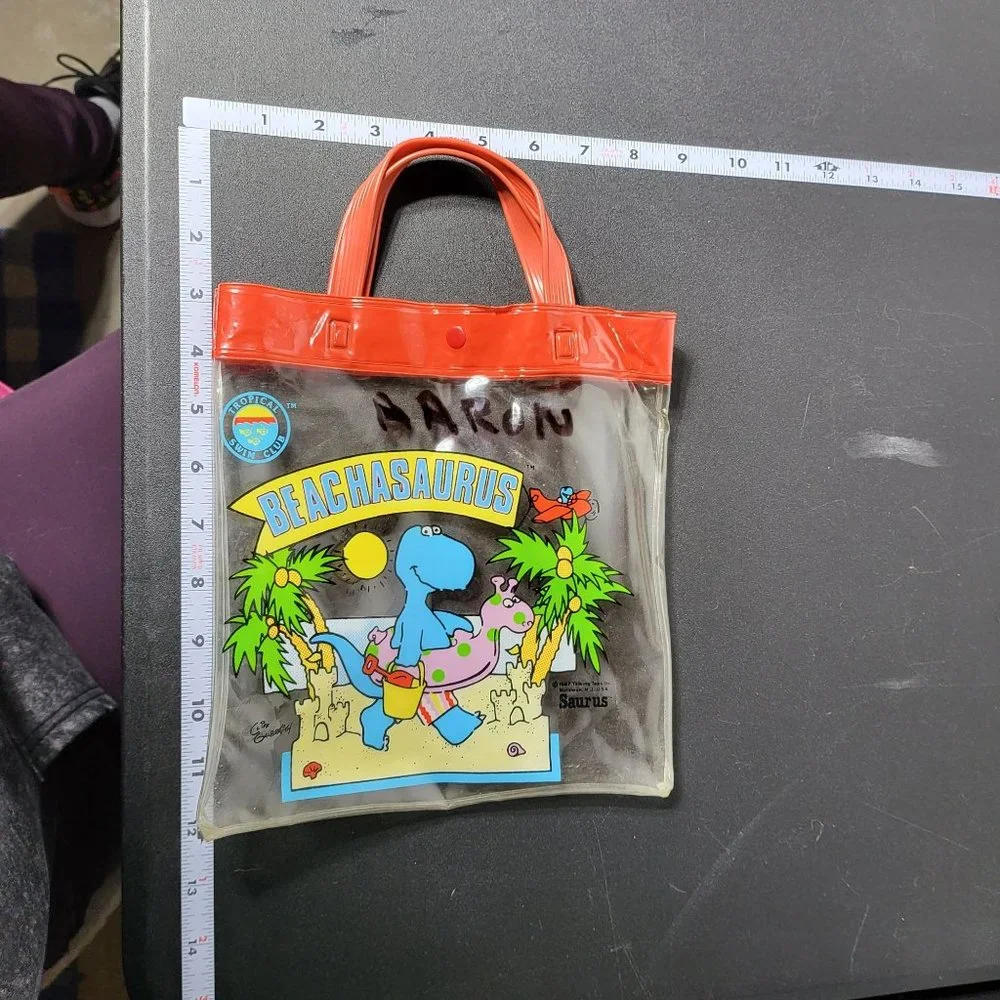 Vintage 1987 Talking Tops Cliff Galbraith Tropical Swim Club Beachasaurus Bag‎